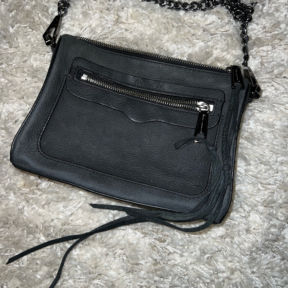 Rebecca Minkoff  Black Suede Crossbody